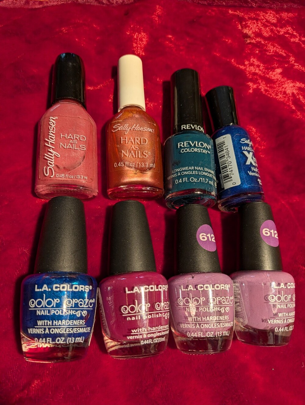 Lot Of 8 L.A. COLORS Color Craze Nail Polish — Magenta Pink